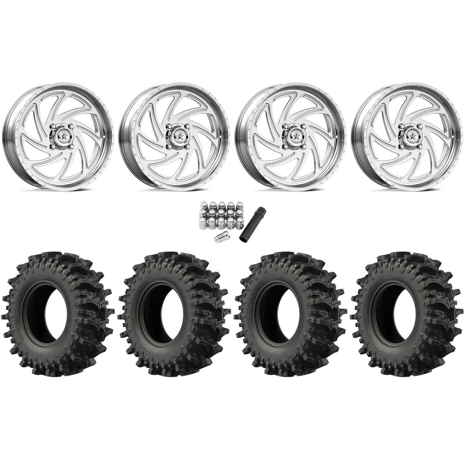 EFX MotoSlayer 50x10.5-24 Tires on American Force K11 Seven